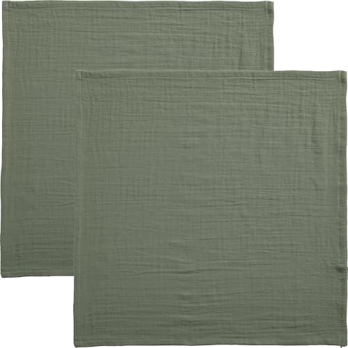Erwin Müller Serviette Arona 2er-Pack Musselin Salbei Größe 40x40 cm von Erwin Müller