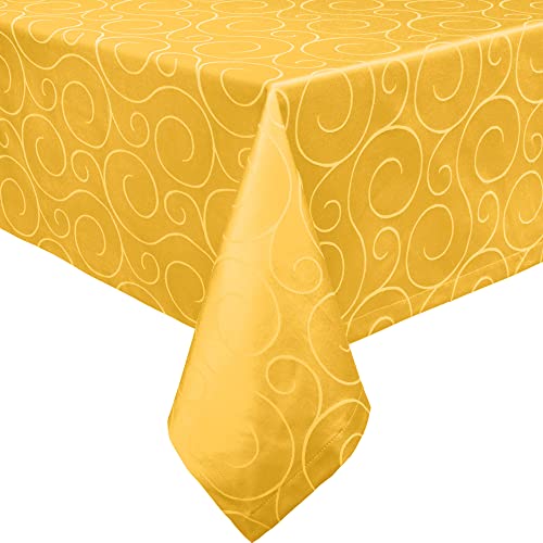 Erwin Müller Tischdecke, Tischwäsche Oberhausen, Jacquard Ranken Curry Größe 130x250 cm - pflegeleicht, bügelleicht, eckige Decken mit Kuvertsaum Erwin Müller Tischdecke, Tischwäsche Oberhausen, Jacquard Ranken Curry Größe 130x250 cm - pflegeleicht, bügelleicht, eckige Decken mit Kuvertsaum von Erwin Müller