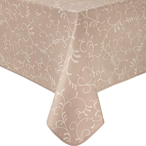 Erwin Müller Tischdecke Essen abwaschbar Taupe Größe 130x250 cm von Erwin Müller