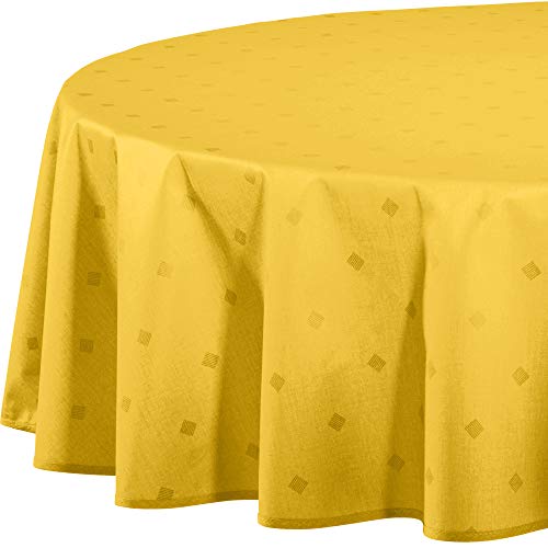 Erwin Müller abwaschbare Tischdecke, Tischwäsche Neuss im Rautendesign, gelb Größe rund 160 cm Ø - acrylversiegeltes Gewebe für leichtes Wischen (weitere Farben, Größen) Erwin Müller abwaschbare Tischdecke, Tischwäsche Neuss im Rautendesign, gelb Größe rund 160 cm Ø - acrylversiegeltes Gewebe für leichtes Wischen (weitere Farben, Größen) von Erwin Müller