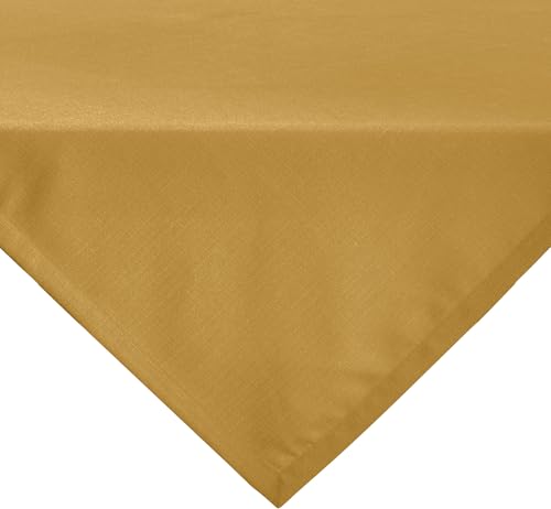 Erwin Müller Tischwäsche, Mitteldecke, Tischdecke Uni, Krefeld Curry Größe 80x80 cm - fleckabweisend, schmutzunempfindlich und leicht zu reinigen, Leinen-Optik (weitere Farben, Größen) von Erwin Müller
