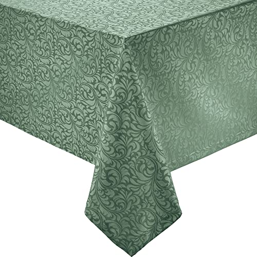 Erwin Müller Tischwäsche, Tischdecke Uni, Serie Hamm Salbei Größe 140x200 cm - mit hochwertigem Kuvertsaum und Fleckschutz ausgerüstet von Erwin Müller