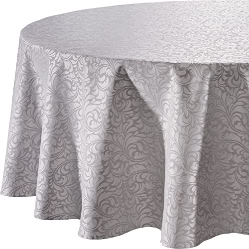 Erwin Müller Tischwäsche, Tischdecke Uni, Serie Hamm Silber Größe oval: 160x280 cm - mit hochwertigem Kuvertsaum und Fleckschutz ausgerüstet von Erwin Müller