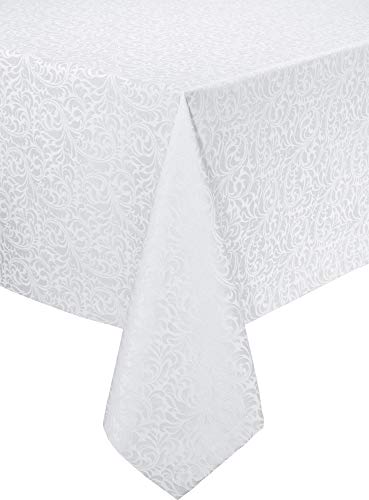 Erwin Müller Tischwäsche, Tischdecke Uni, Serie Hamm weiß Größe 140x260 - mit hochwertigem Kuvertsaum und Fleckschutz ausgerüstet von Erwin Müller