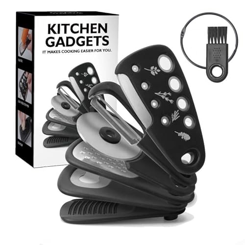 Esayeefo 6-Teiliges Küchenhelfer Set, Enthält einen Zerkleinerer, Knoblauchmühle, Vanilleschneider, Pizzamesser, Schäler und Flaschenöffner,Geeignet für Küchen, Camping und Reisen Esayeefo 6-Teiliges Küchenhelfer Set, Enthält einen Zerkleinerer, Knoblauchmühle, Vanilleschneider, Pizzamesser, Schäler und Flaschenöffner,Geeignet für Küchen, Camping und Reisen von Esayeefo