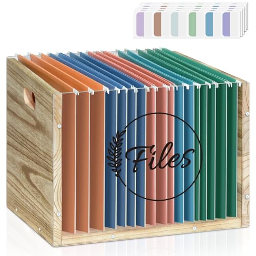 Esbainia Transparente Acryl-Akten-Organizer-Box, Holz-Hängemappen-Organizer mit Griff, Aktenordner für Zuhause, Büro, Schule, mit 20 Kategorie-Etiketten, Briefgröße Esbainia Transparente Acryl-Akten-Organizer-Box, Holz-Hängemappen-Organizer mit Griff, Aktenordner für Zuhause, Büro, Schule, mit 20 Kategorie-Etiketten, Briefgröße von Esbainia