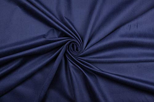 Baumwollsamt Samt Velours Velvet Bekleidungsstoff Kleidersamt Stretch elastisch Baumwolle Bekleidungsstoff Polsterstoff Dekostoff zum Nähen (Nachtblau) von Escalano