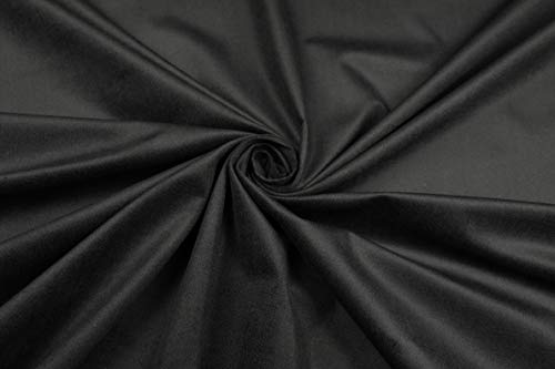 Baumwollsamt Samt Velours Velvet Bekleidungsstoff Kleidersamt Stretch elastisch Baumwolle Bekleidungsstoff Polsterstoff Dekostoff zum Nähen (Schwarz) von Escalano