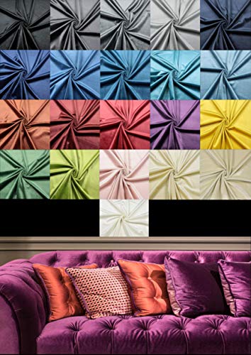 Escalano Möbelstoff Weicher Samt Velvet Velours Bezugsstoff Polsterstoff Dekostoff Sofa Couch Stuhl Sessel (7. Smaragdblau) von Escalano