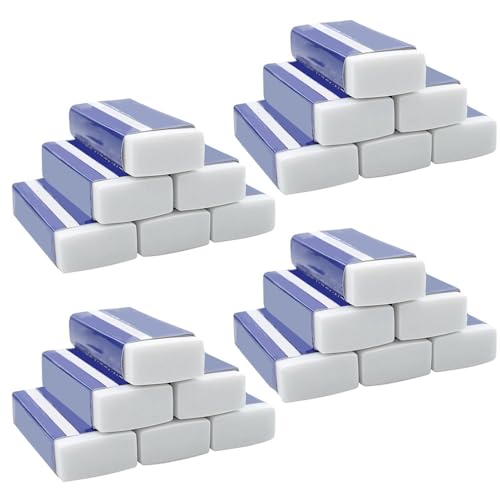 Esforzarse 20 Stück Radiergummi 2B Weich Radierer, 5 x 2 x 1cm Radierer Klassischer Radiergummi Weiß Plastik Gummi Radiergummis, Schulbedarf Weichfür Schulen Skizzen Büro Zeichen von Esforzarse