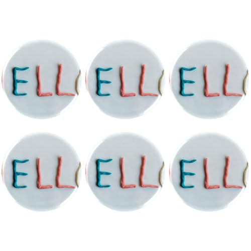 Eslifey 6 Stück 5,6 cm Knopfabzeichen mit Anstecknadel, Hallo runde Bastelknöpfe für Bastelbedarf, DIY-Abzeichen, Anstecknadeln, Schulprojekte von Eslifey