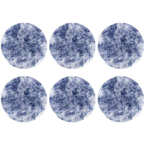 Eslifey 6 Stück 5,6 cm große Knöpfe mit Anstecknadel, Aquarell-blau-weißer Stoff, runde Bastelknöpfe für Bastelbedarf, DIY-Abzeichen, Anstecknadeln, Schulprojekte von Eslifey