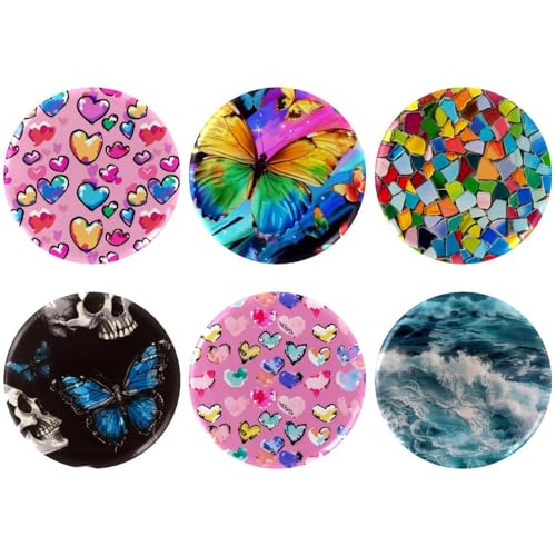 Eslifey 6 Stück 5,6 cm große Knöpfe mit Anstecknadel, bunte Regenbogen-Schmetterling, runde Bastelknöpfe für Bastelbedarf, DIY-Abzeichen, Anstecknadeln, Schulprojekte Eslifey 6 Stück 5,6 cm große Knöpfe mit Anstecknadel, bunte Regenbogen-Schmetterling, runde Bastelknöpfe für Bastelbedarf, DIY-Abzeichen, Anstecknadeln, Schulprojekte von Eslifey