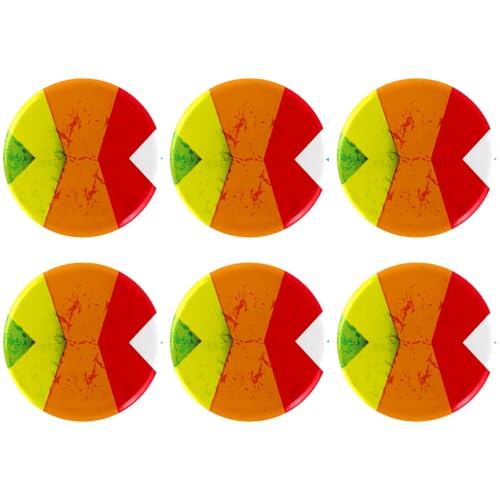Eslifey 6 Stück 5,6 cm große Knöpfe mit Anstecknadel, gestreift, Regenbogenfarben, runde Bastelknöpfe für Bastelbedarf, DIY-Abzeichen, Anstecknadeln, Schulprojekte von Eslifey
