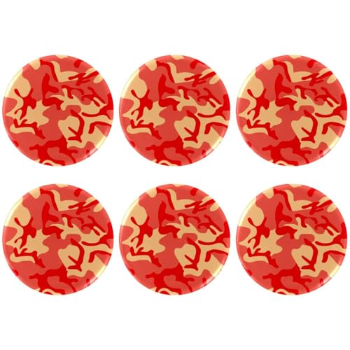 Eslifey 6 Stück 5,6 cm große Knopfabzeichen mit Anstecknadel, Camouflage-Rosa, Militär, runde Bastelknöpfe für Bastelbedarf, DIY-Abzeichen, Anstecknadeln, Schulprojekte von Eslifey