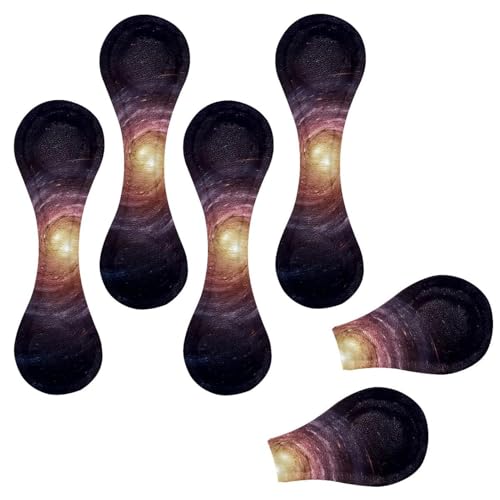 Eslifey Magnetische Lesezeichen, schwarzes Loch im Weltraum, Bildseitenmarkierungen, Leder, Lesezeichen, Buchzubehör, für Studenten, Lehrer, Lesen, 6 Stück von Eslifey