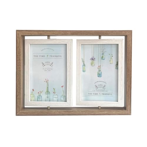 Esmberry - Doppelbilderrahmen aus Holz - Bilderrahmen 10x15 Holz mit Glas von Esmberry