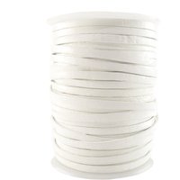 Lederband Flach 5 mm x 2 mm - Weiß von Esnado
