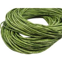 Lederschnur Rund 3 mm - Mesh Grün - echtes Leder Lederschnur Rund 3 mm - Mesh Grün - echtes Leder von Esnado