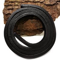 esnado Lederband Flach | 12 mm x 6 mm | Länge: 1 m - Schwarz von Esnado
