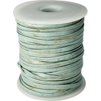 esnado Lederband Flach 3 x 1 mm - Antik Türkis - echtes Leder von Esnado