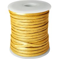 esnado Lederband Flach 3 x 1 mm - Gold - echtes Leder esnado Lederband Flach 3 x 1 mm - Gold - echtes Leder von Esnado