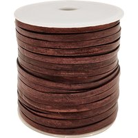 esnado Lederband Flach 4 x 1 mm - Antik Braun - echtes Leder esnado Lederband Flach 4 x 1 mm - Antik Braun - echtes Leder von Esnado