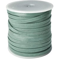 esnado Lederband Flach 4 x 1 mm - Aqua - echtes Leder von Esnado