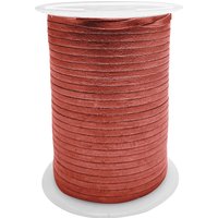 esnado Lederband Flach 4 x 1 mm - Kastanie metallic von Esnado