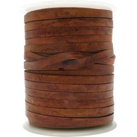 esnado Lederband Flach 6 mm - Antik Hellbraun esnado Lederband Flach 6 mm - Antik Hellbraun von Esnado