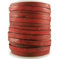 esnado Lederband Flach 6 mm - Antik Rot esnado Lederband Flach 6 mm - Antik Rot von Esnado