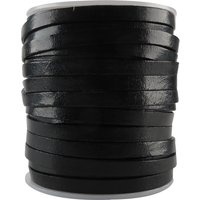 esnado Lederband Flach 6 mm - Schwarz von Esnado