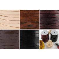 esnado Lederband Flach - 7 mm x 1,5 mm - echtes Leder esnado Lederband Flach - 7 mm x 1,5 mm - echtes Leder von Esnado