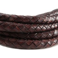 esnado Lederband geflochten, Ø 10 mm - Antik Braun esnado Lederband geflochten, Ø 10 mm - Antik Braun von Esnado