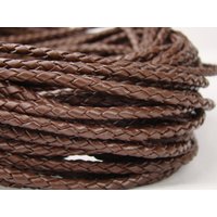 esnado Lederband geflochten, Ø 3 mm - Braun von Esnado