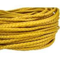 esnado Lederband geflochten, Ø 3 mm - Gold von Esnado