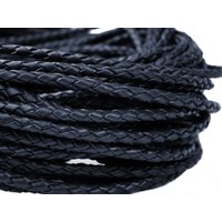 esnado Lederband geflochten, Ø 3 mm - Navy von Esnado
