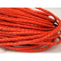 esnado Lederband geflochten, Ø 3 mm - Orange von Esnado