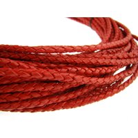 esnado Lederband geflochten, Ø 4 mm - Rot esnado Lederband geflochten, Ø 4 mm - Rot von Esnado