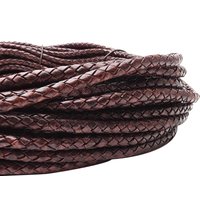 esnado Lederband geflochten, Ø 5 mm - Antik Braun esnado Lederband geflochten, Ø 5 mm - Antik Braun von Esnado