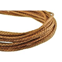esnado Lederband geflochten, Ø 5 mm - Naturbraun esnado Lederband geflochten, Ø 5 mm - Naturbraun von Esnado