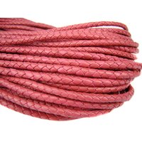 esnado Lederband geflochten, Ø 5 mm - Pink von Esnado