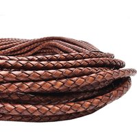 esnado Lederband geflochten, Ø 6 mm - Antik Hellbraun esnado Lederband geflochten, Ø 6 mm - Antik Hellbraun von Esnado