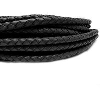 esnado Lederband geflochten, Ø 6 mm - Schwarz von Esnado