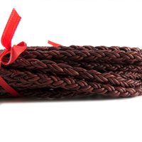 esnado Lederband geflochten, Ø 7 mm - Antik Braun esnado Lederband geflochten, Ø 7 mm - Antik Braun von Esnado