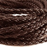 esnado Lederband geflochten, Ø 7 mm - Braun von Esnado