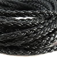 esnado Lederband geflochten, Ø 7 mm- Schwarz von Esnado