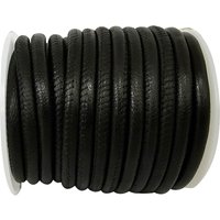 esnado Lederband gesäumt, Ø 5 mm - Schwarz esnado Lederband gesäumt, Ø 5 mm - Schwarz von Esnado