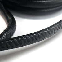 esnado Lederband gesäumt, Ø 6 mm- Schwarz esnado Lederband gesäumt, Ø 6 mm- Schwarz von Esnado