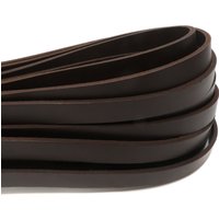 esnado Lederriemen Flach 15 mm x 3 mm - Braun von Esnado